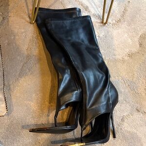 Boohoo Classic Black Over the Knee Boots